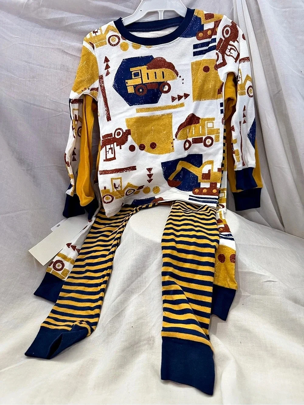 Carter's 4-Piece Pajama Set Yellow & Blue Baby 3T NWT